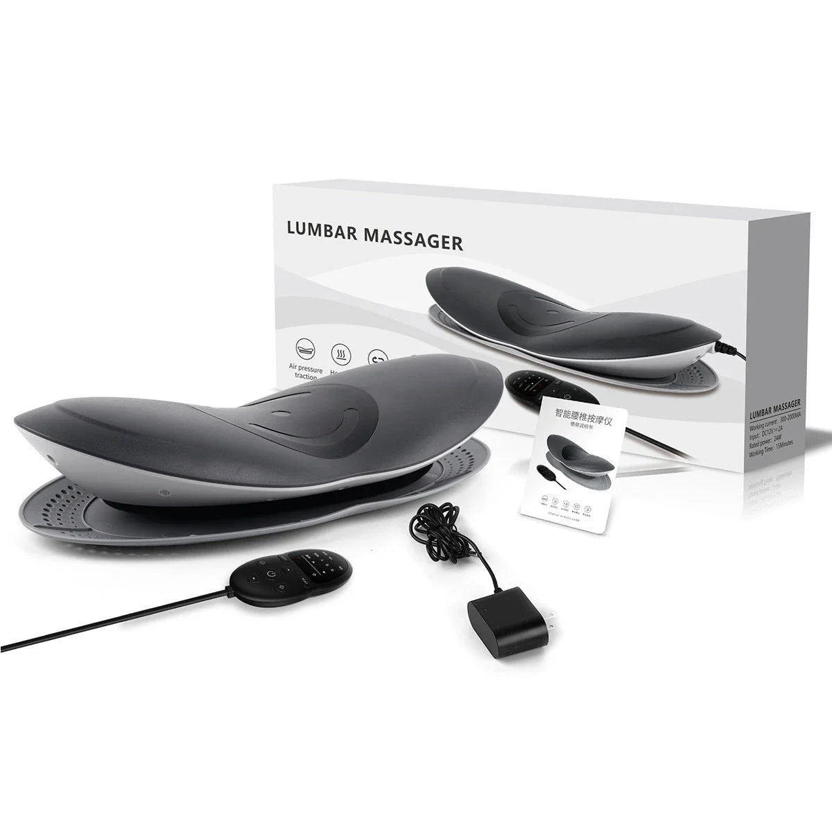 Premium Waist Massager with Heat Therapy - Ergonomic design for lower back pain relief and improved posture