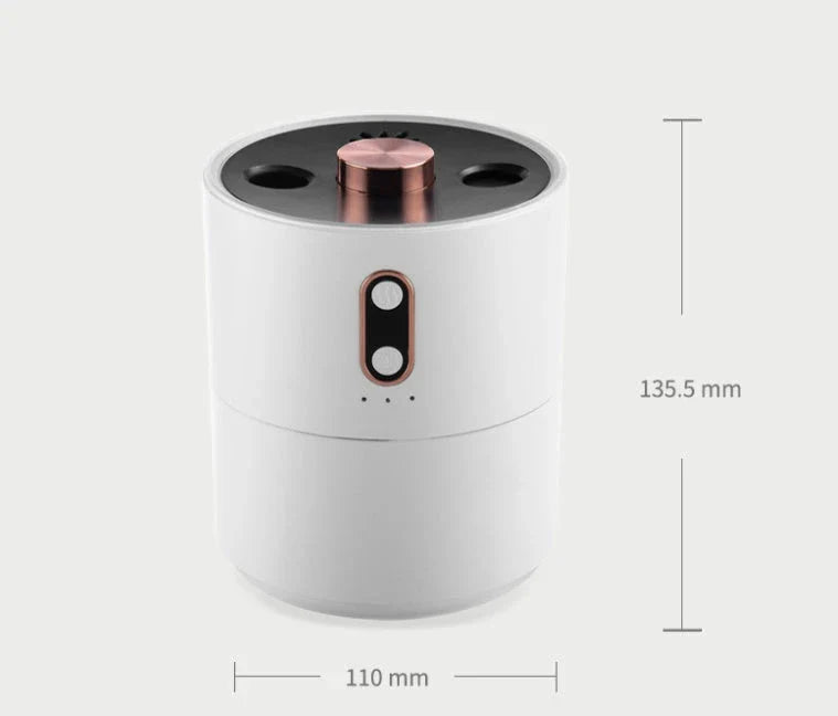 Portable essential oil diffuser with jellyfish-inspired night light for relaxing aromatherapy experience