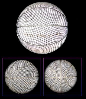 Luminous glow-in-the-dark basketball with reflective design for night games and outdoor activities