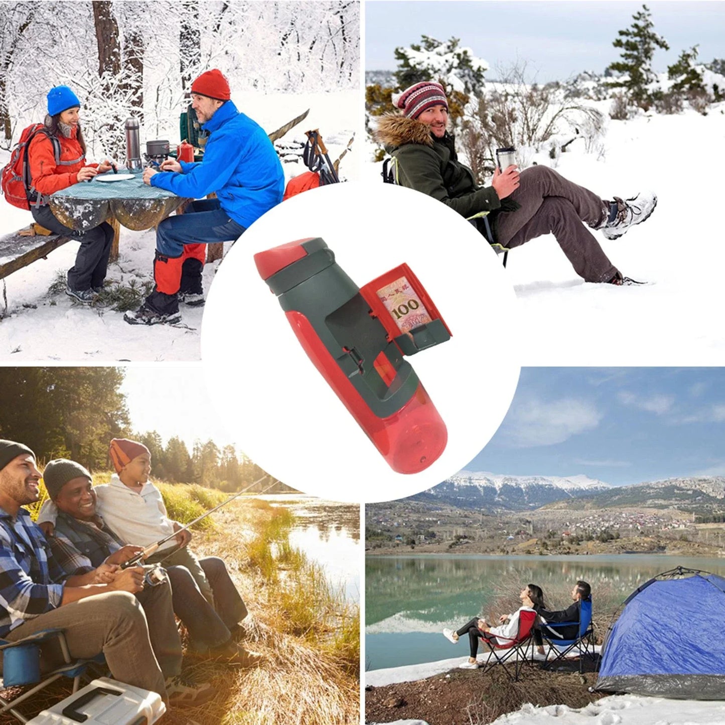 Secure Stash Water Bottle with hidden compartment for storing valuables, perfect for commuting, travel, and outdoor activities