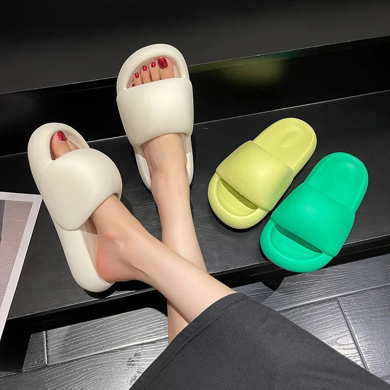 Non-slip thick bottom home sandals in various colours