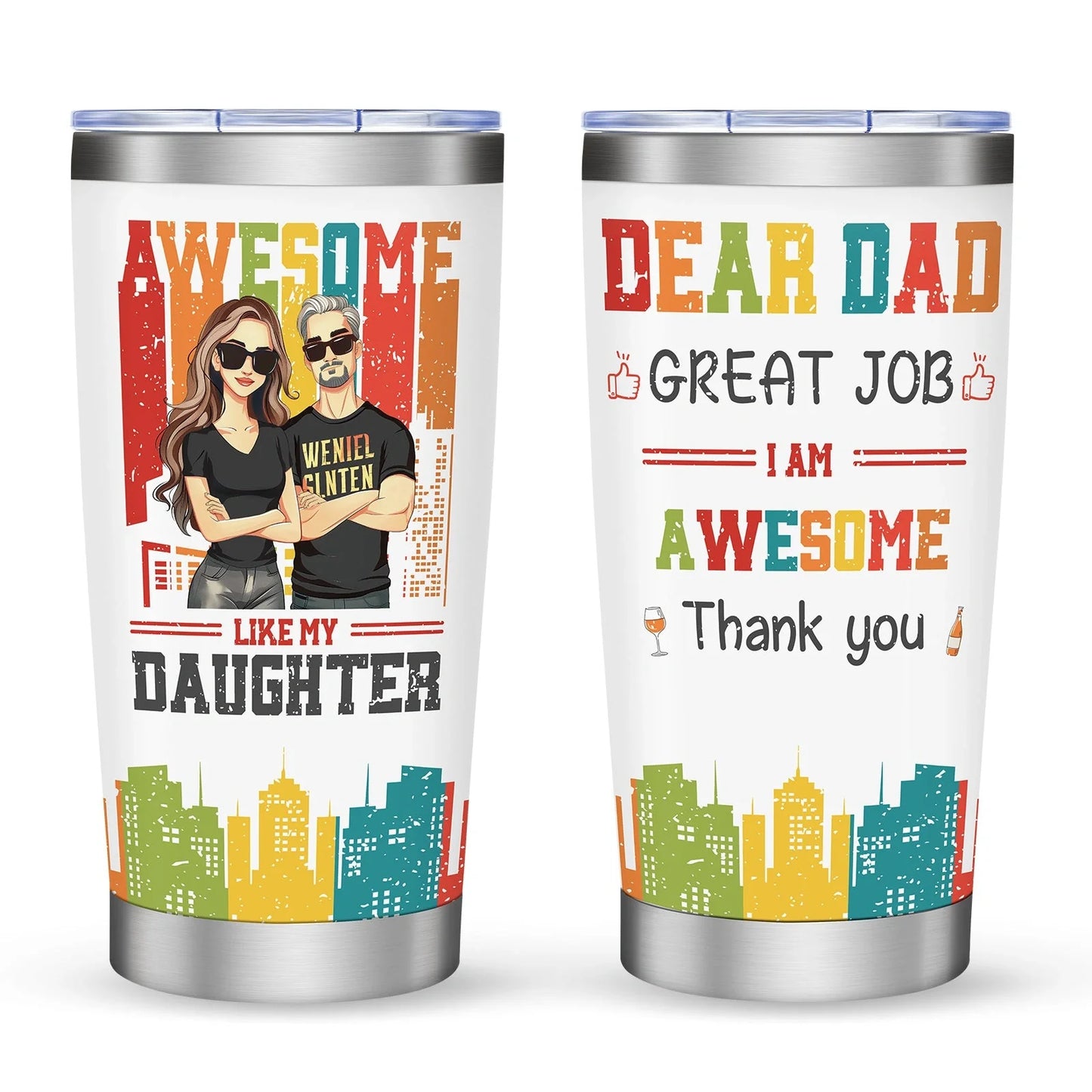 20oz Car Cup with secure lid, perfect for preventing spills during commutes