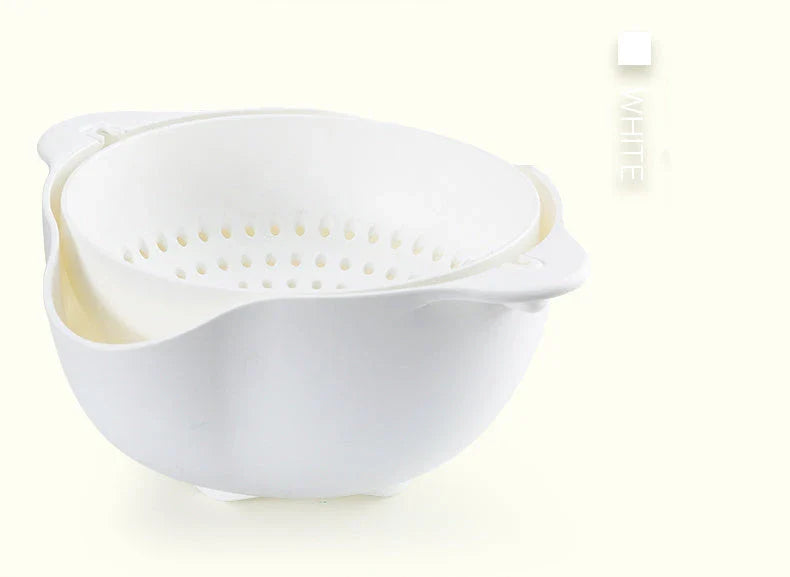 Premium wheat fibre drain basket with a versatile design for washing, soaking, draining, and storing produce in the kitchen