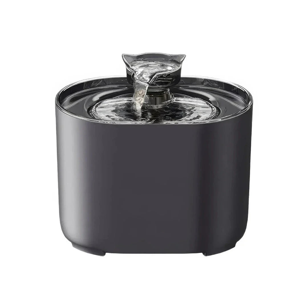 Automatic pet water fountain with 2.2L capacity, providing clean and hygienic drinking water for cats, dogs, and other pets