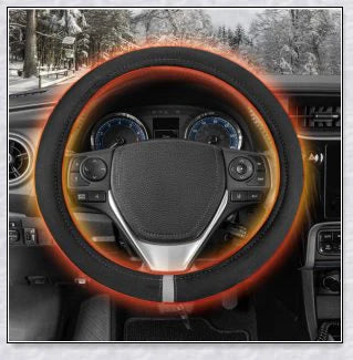Warm and cosy heated steering wheel cover for comfortable winter driving