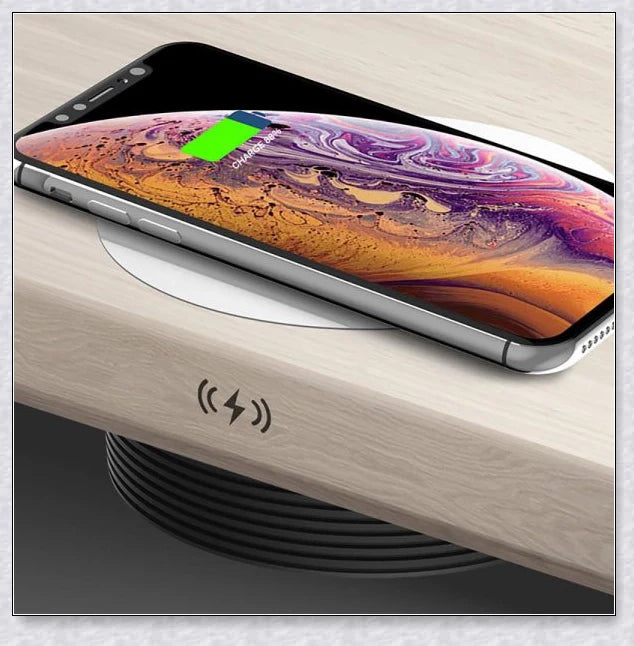 Minimalist Invisible Wireless Charger - Discreet, fast-charging solution for smartphones and other Qi-enabled devices