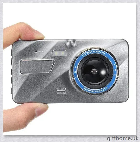 Front and Rear Dual Dash Cam Surveillance System with 1080P HD Video, 170-Degree Wide Angle Lens, and G-Sensor
