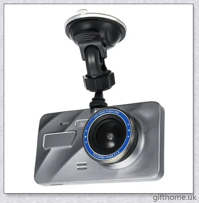 Front and Rear Dual Dash Cam Surveillance System with 1080P HD Video, 170-Degree Wide Angle Lens, and G-Sensor