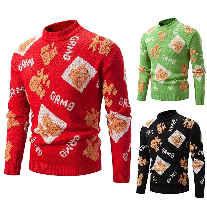Stylish men's half-turtleneck fashion sweater in a range of classic colours