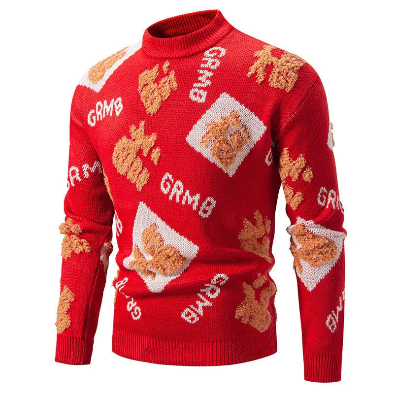 Stylish men's half-turtleneck fashion sweater in a range of classic colours