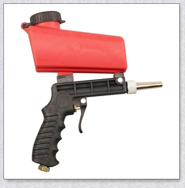 Portable sand blaster with adjustable airflow, suitable for rust removal, polishing, and surface cleaning