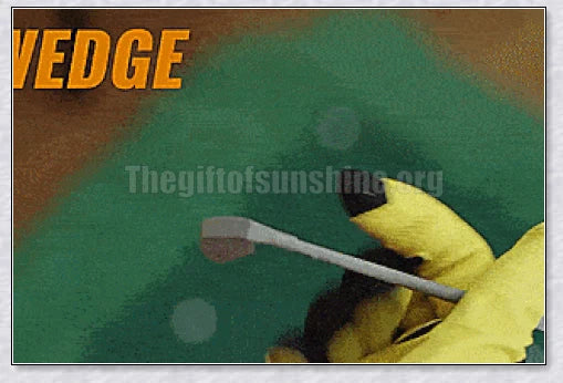 Mini golf game with interchangeable clubs, putting green, and course obstacles for indoor golf practice and entertainment