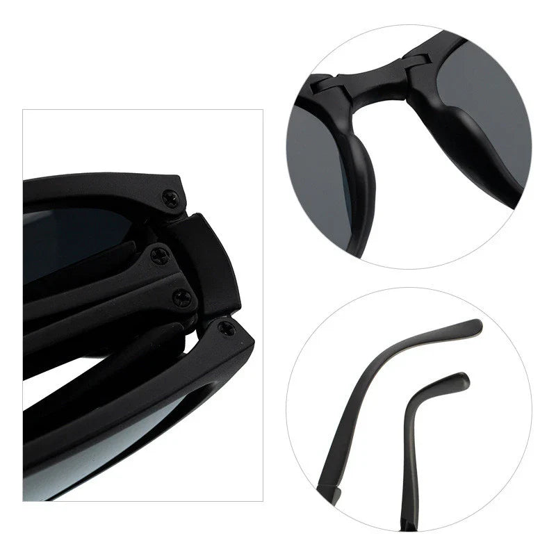 A pair of stylish, anti-ultraviolet sunglasses in a range of colours, featuring premium TAC lenses and durable TR90 frames.