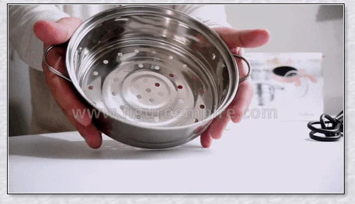 A multi-function electric cooking pot with a non-stick base, allowing for a variety of cooking tasks such as boiling, frying, and simmering.