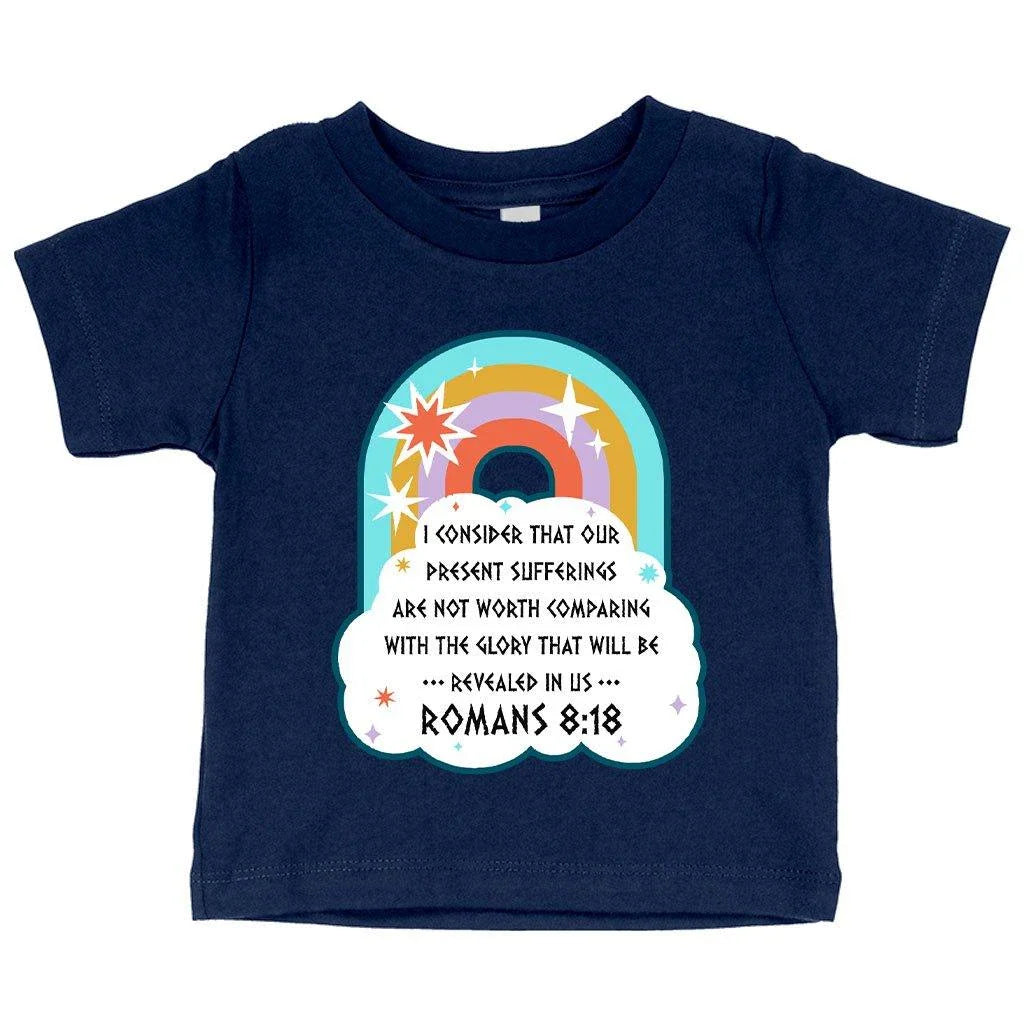 A comfortable and stylish baby t-shirt featuring a Bible verse design, made with premium Airlume cotton for ultimate softness.