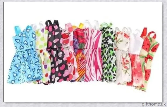 An assortment of 85 Barbie doll accessories including dresses, shoes, jewellery, and other fashion items