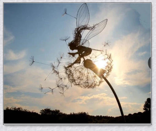 Wonderland Garden Decoration with Fairy and Dandelion Dance motif, designed for enchanting outdoor decor