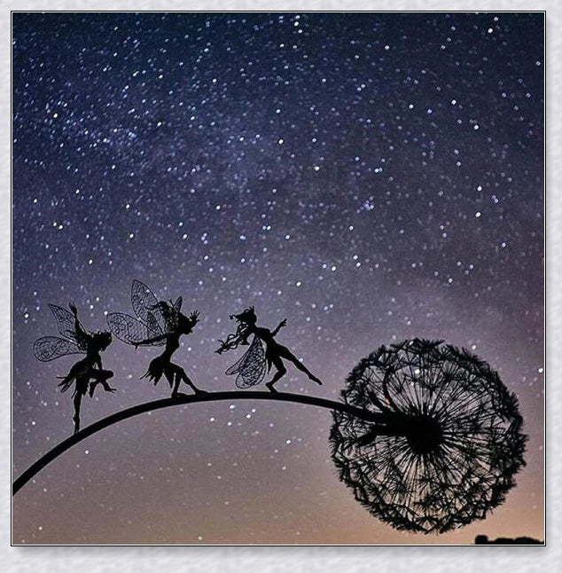Wonderland Garden Decoration with Fairy and Dandelion Dance motif, designed for enchanting outdoor decor
