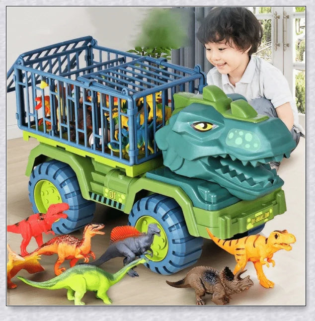 Rexcavator oversized dinosaur toy truck with realistic dinosaur figures and an impressive carrier