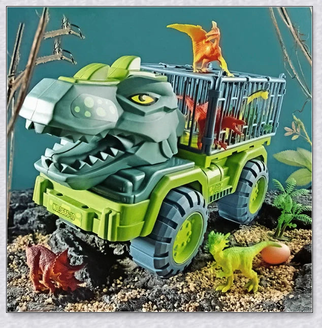 Rexcavator oversized dinosaur toy truck with realistic dinosaur figures and an impressive carrier