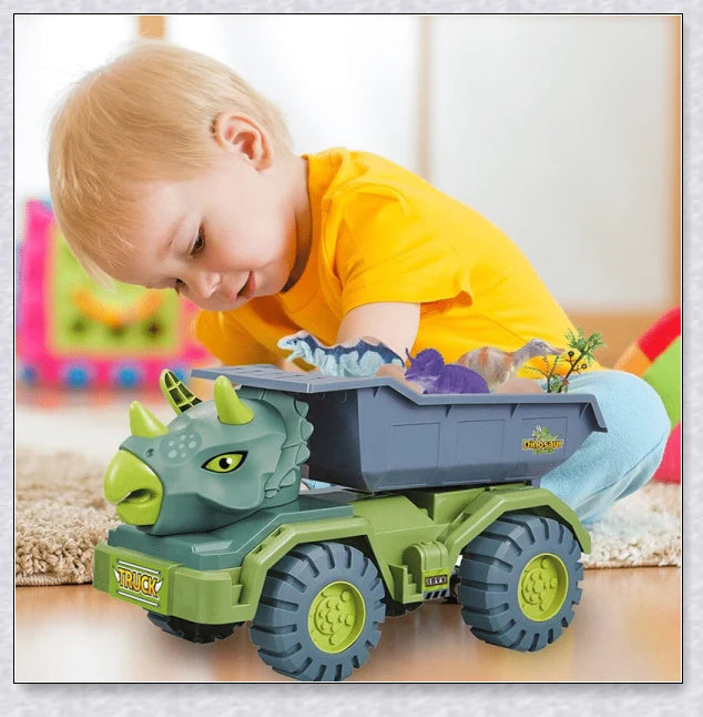 Rexcavator oversized dinosaur toy truck with realistic dinosaur figures and an impressive carrier