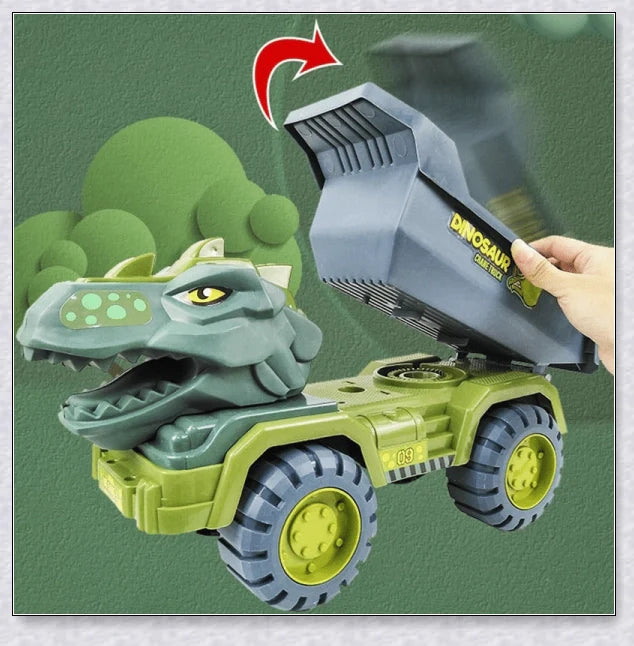 Rexcavator oversized dinosaur toy truck with realistic dinosaur figures and an impressive carrier