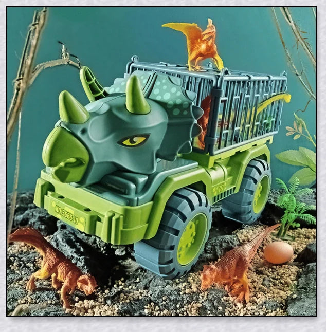 Rexcavator oversized dinosaur toy truck with realistic dinosaur figures and an impressive carrier