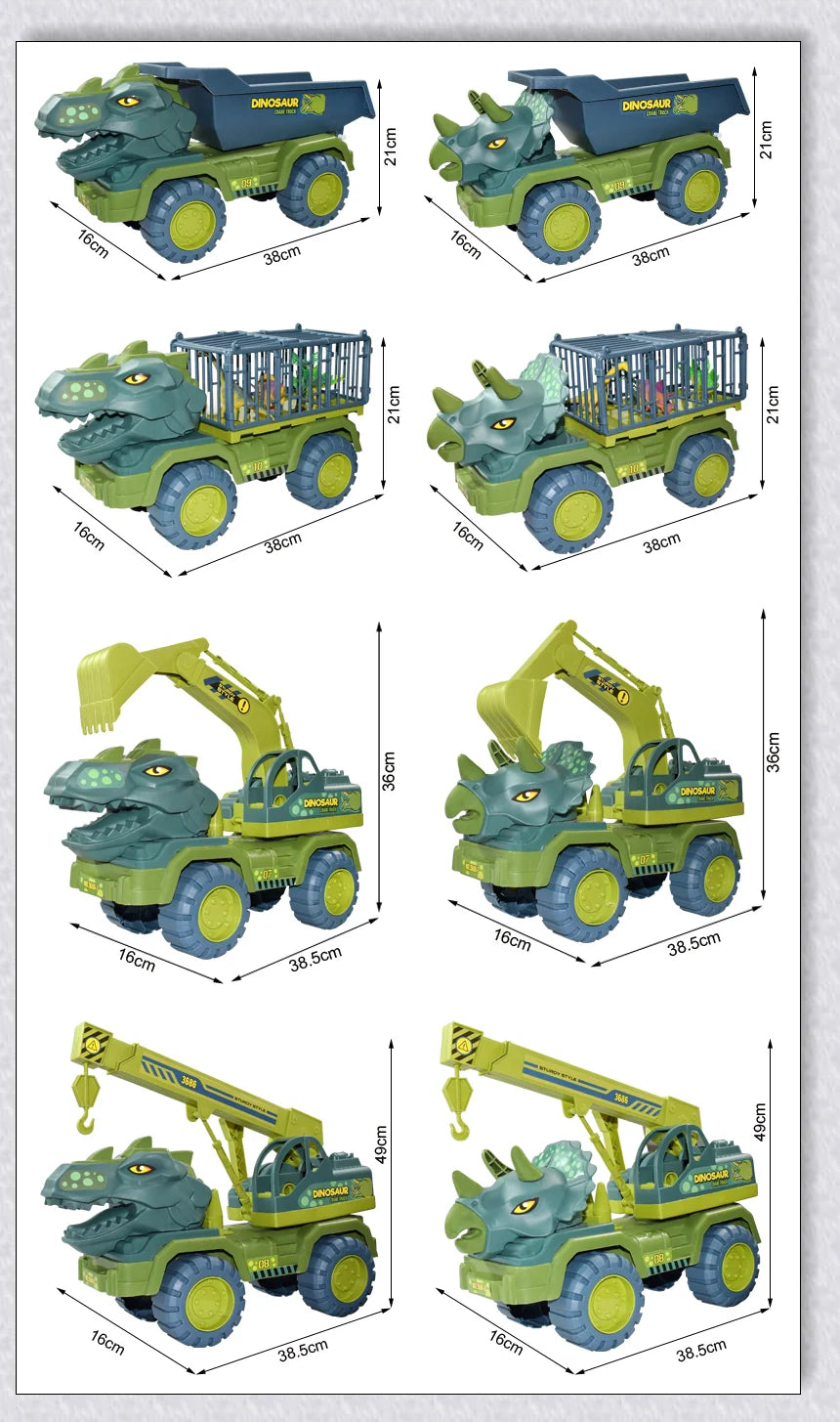 Rexcavator oversized dinosaur toy truck with realistic dinosaur figures and an impressive carrier