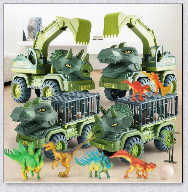 Rexcavator oversized dinosaur toy truck with realistic dinosaur figures and an impressive carrier