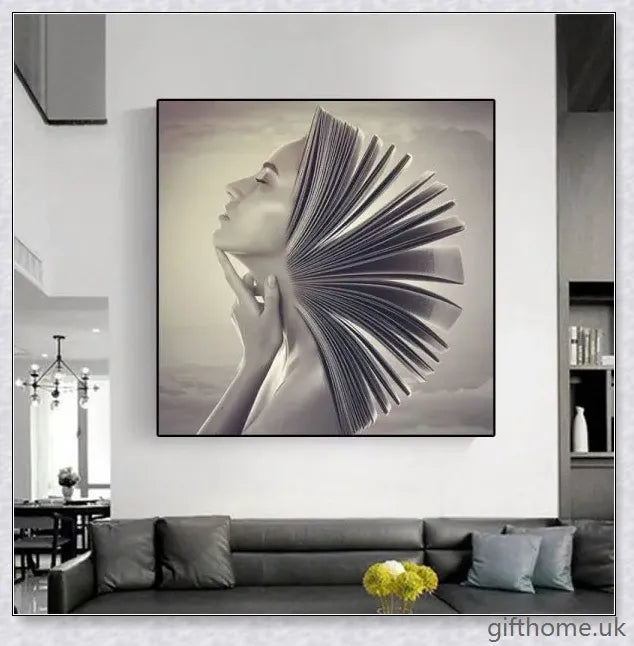 Stunning oil on canvas painting with a frameless, modern design that adds captivating artwork to any home decor