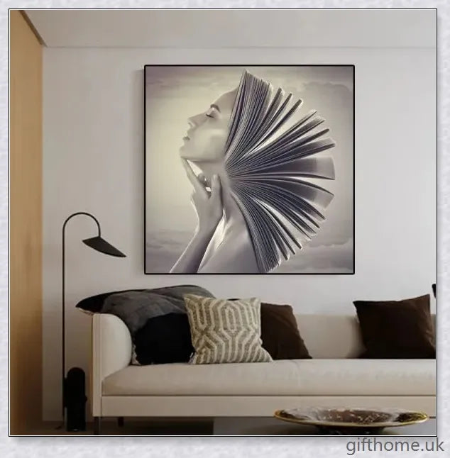 Stunning oil on canvas painting with a frameless, modern design that adds captivating artwork to any home decor