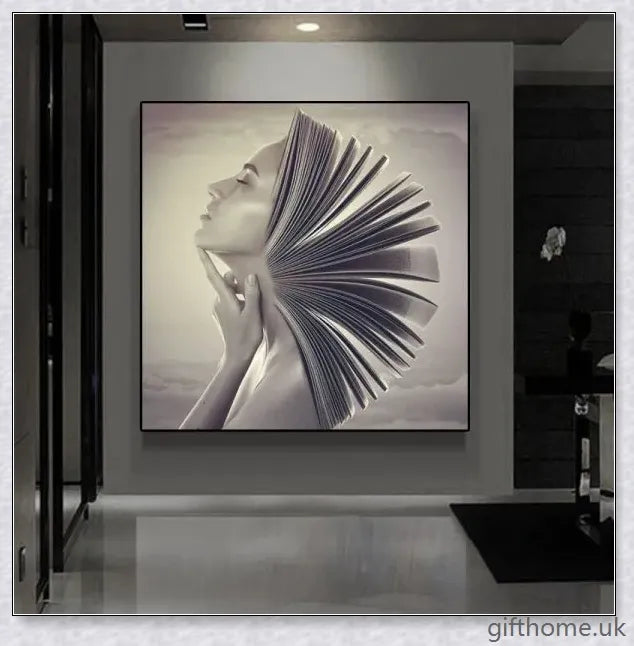 Stunning oil on canvas painting with a frameless, modern design that adds captivating artwork to any home decor