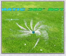 360 Automatic Smart Oscillating Portable Garden Lawn Water Sprinkler with 360-degree rotation, water-saving design, and powerful coverage