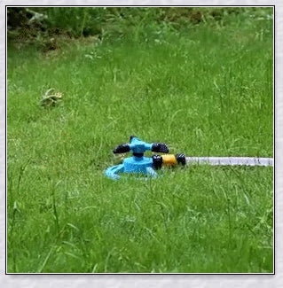360 Automatic Smart Oscillating Portable Garden Lawn Water Sprinkler with 360-degree rotation, water-saving design, and powerful coverage