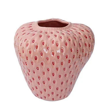 Creative Design Strawberry Ceramic Vase - Unique Floral Display for Home Decor