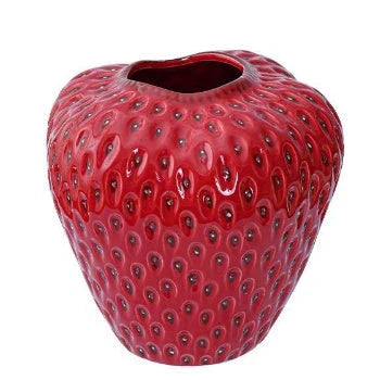Creative Design Strawberry Ceramic Vase - Unique Floral Display for Home Decor