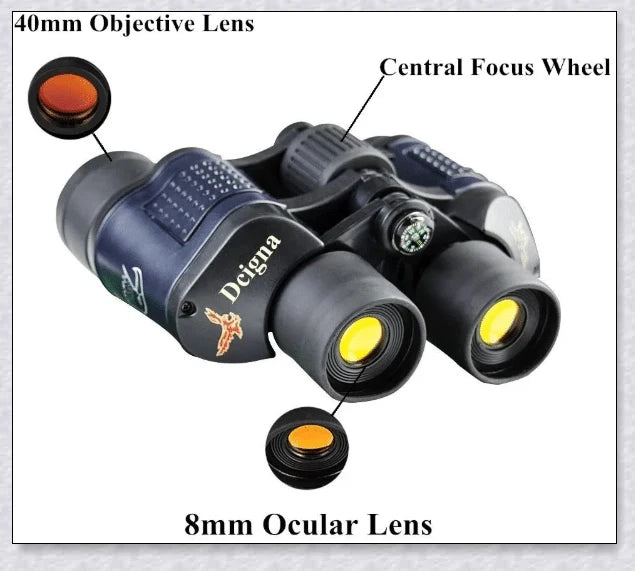 Military-Grade Night Vision Binoculars Goggles with 60x magnification and advanced anti-fog, waterproof features