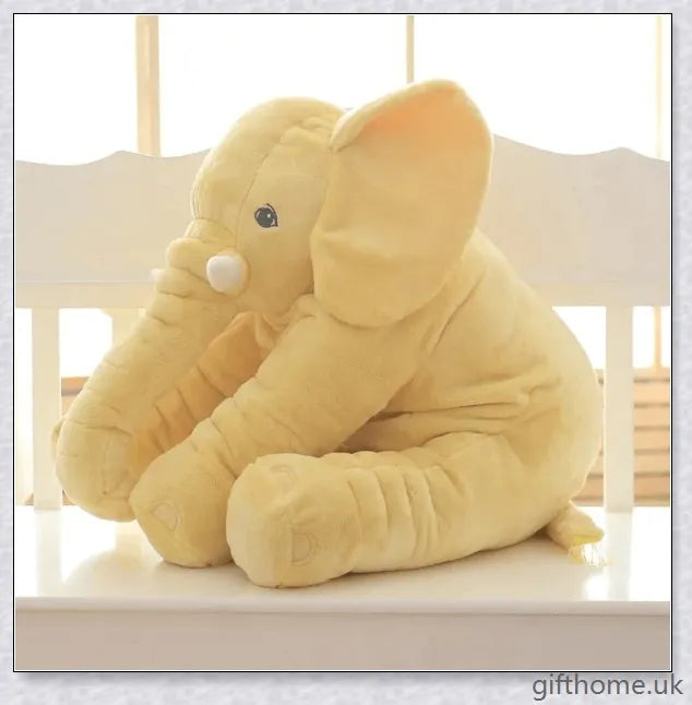 Soft, cuddly elephant-shaped plush toy pillow in a variety of colours, perfect for babies, toddlers, and kids