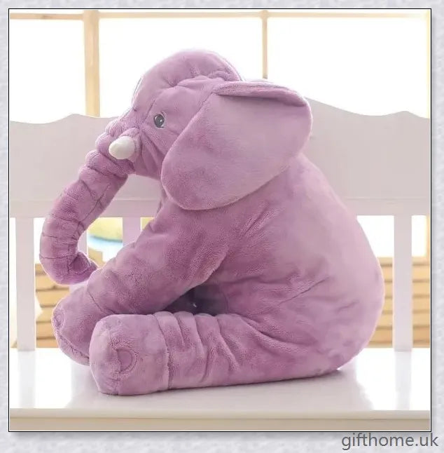 Soft, cuddly elephant-shaped plush toy pillow in a variety of colours, perfect for babies, toddlers, and kids
