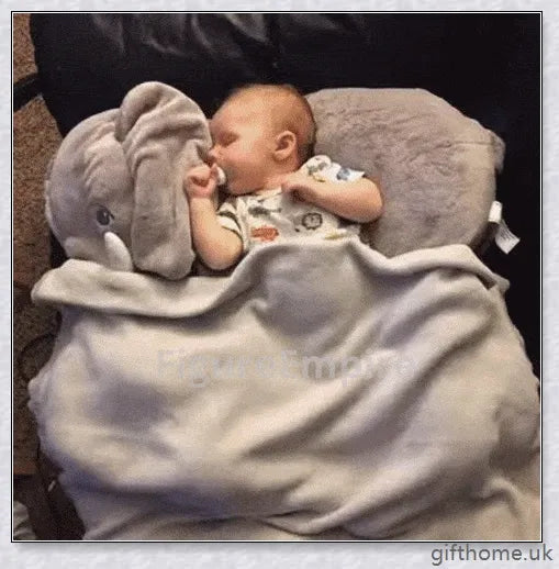 Soft, cuddly elephant-shaped plush toy pillow in a variety of colours, perfect for babies, toddlers, and kids