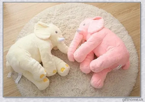 Soft, cuddly elephant-shaped plush toy pillow in a variety of colours, perfect for babies, toddlers, and kids