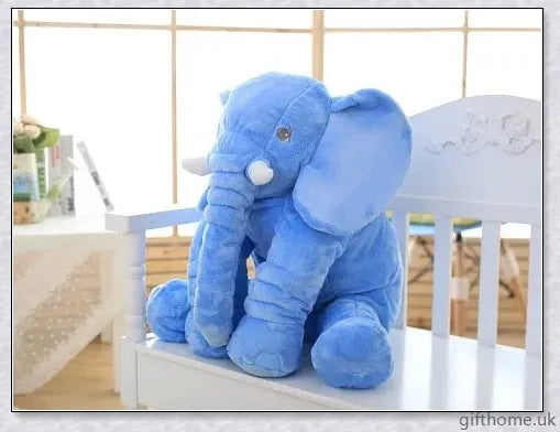 Soft, cuddly elephant-shaped plush toy pillow in a variety of colours, perfect for babies, toddlers, and kids