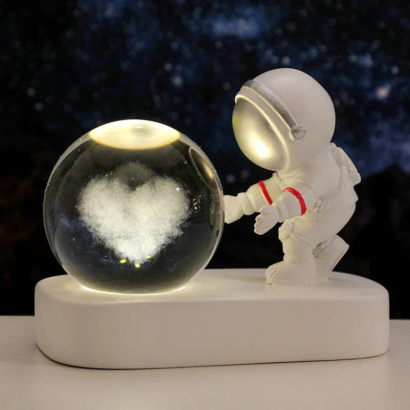 Enchanting Cosmic Night Light: A mesmerizing crystal ball that casts a warm, soothing glow and transforms any space into a tranquil oasis with its stunning 3D celestial design.