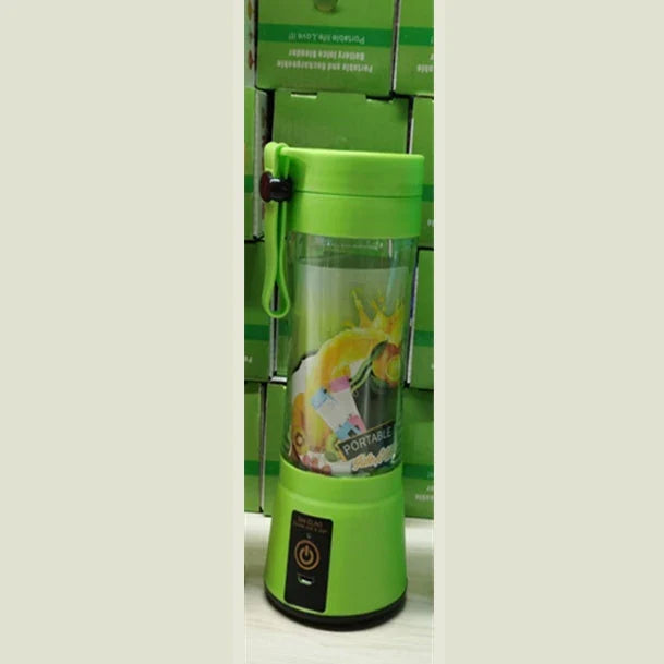Portable smoothie blender with USB rechargeable battery, six-blade design, and automatic cleaning function for on-the-go healthy nutrition.