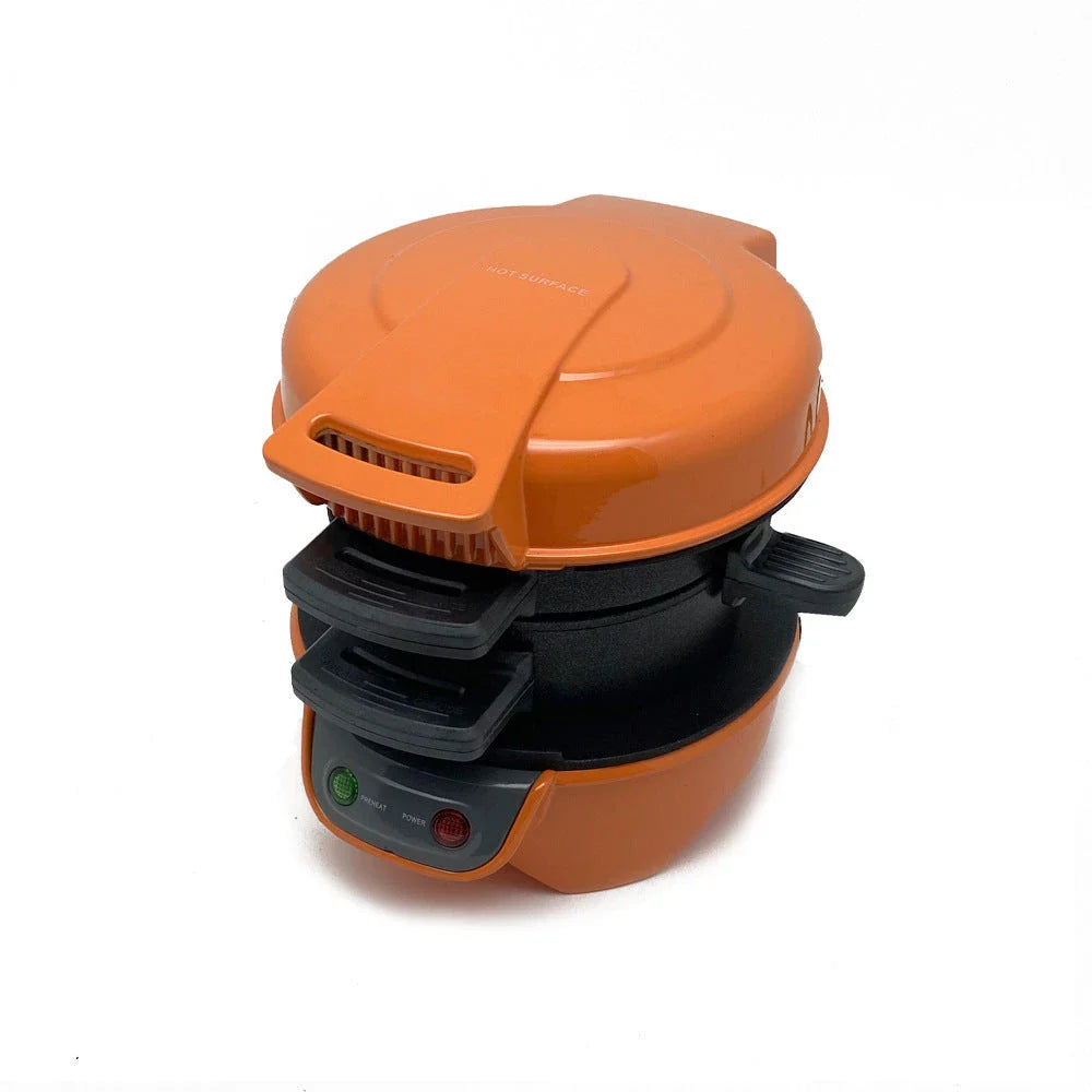 Versatile 3-in-1 breakfast maker with sandwich maker, waffle iron, and egg cooker functions
