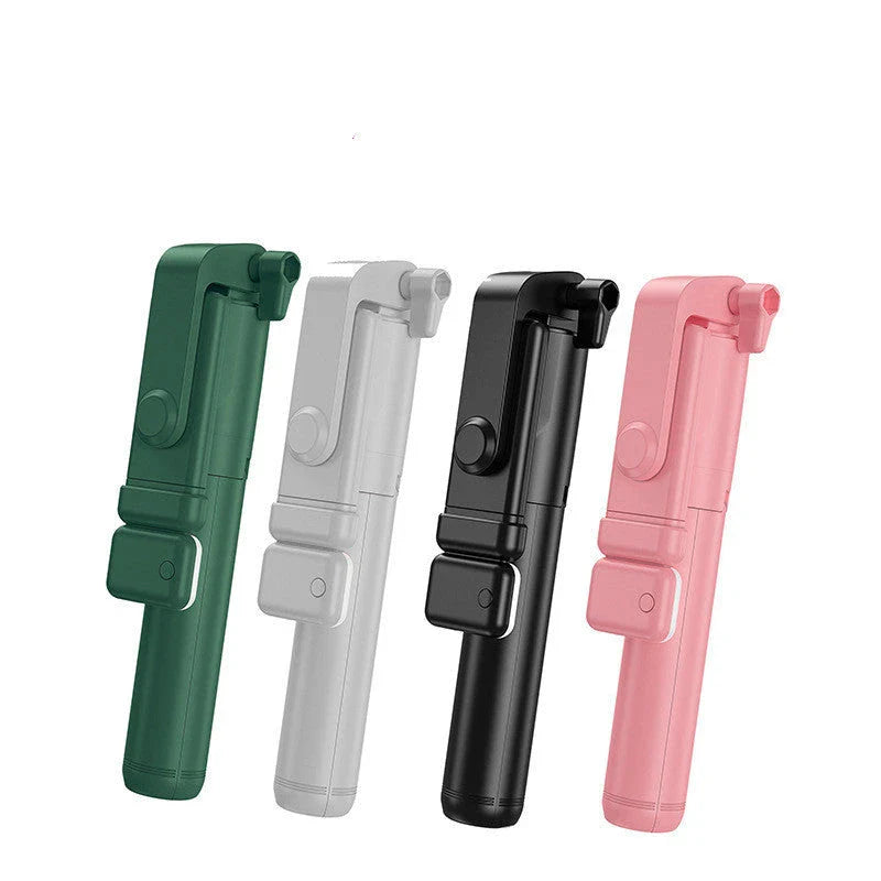 Premium Bluetooth Selfie Stick with 360-degree Rotation, Integrated Tripod, and Fill Light for iOS Devices