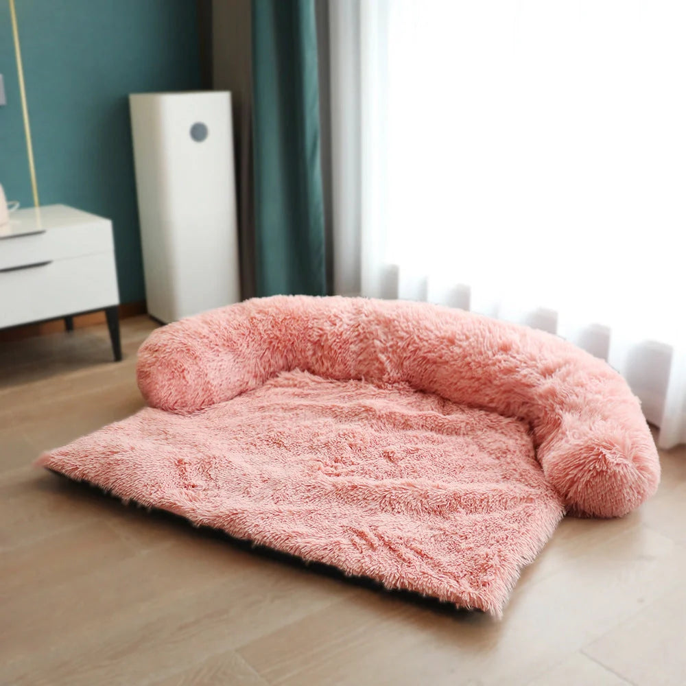 Removable pet dog mat with soft velvet fabric and self-warming polyester inner layer