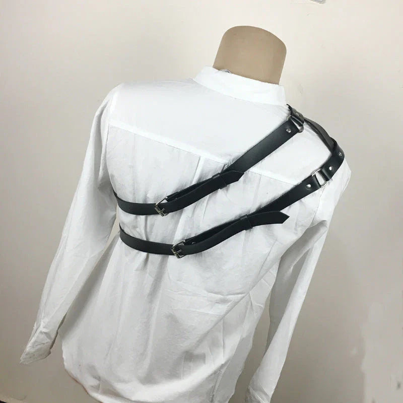 Premium full-grain leather shoulder strap with air ventilation holes for enhanced breathability and comfort