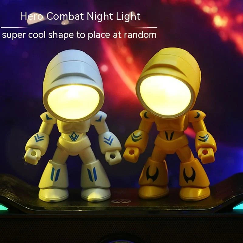 Mini LED Hero Robot Table Lamp with adjustable arms and 360° rotating head