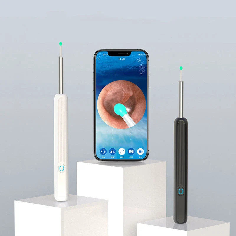 Wireless Otoscope Ear Wax Removal Tool with 360° HD Camera and LED Light for Comprehensive Ear Examination and Cleaning